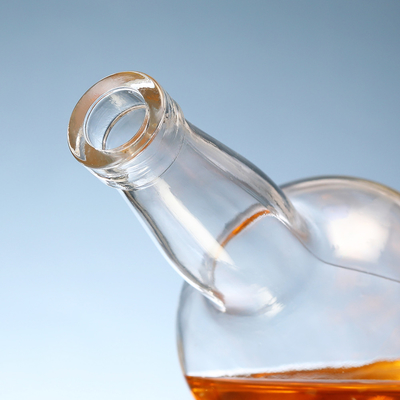 Décal Processus profond Super Flint Glass 750 ml Bouteille de verre de cognac et de gin faite de design