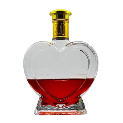 Matériau en verre à haute teneur en silex Luxe Bouteilles de verre de whisky vides avec logo en liège et en décal