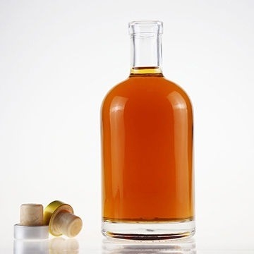 Bouteille en verre à écran personnalisée pour le brandy de luxe, le rhum, le whisky et la vodka 500 750 ml