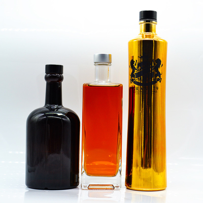 Bouteille en verre personnalisée de 1000 ml de 750 ml de 700 ml de 500 ml pour les boissons alcoolisées Vodka Gin Whiskey Norme CE