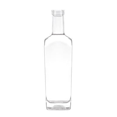 Matériau en verre Super Flint Bouteilles d'alcool carrées sombres pour OEM / ODM 200 ml 500 ml 750 ml 1L