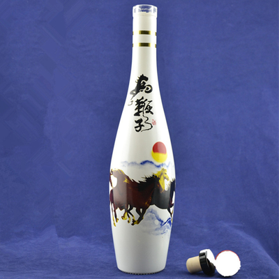 Bouteilles de verre vides pour alcool et vin 500 ml 750 ml 1000 ml Forme ronde