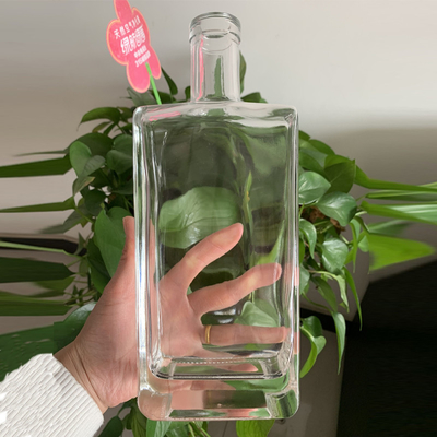 Bouteille de liège ronde personnalisée pour tequila liqueur whisky 1L 750ml 700ml 500ml 34oz Capacité