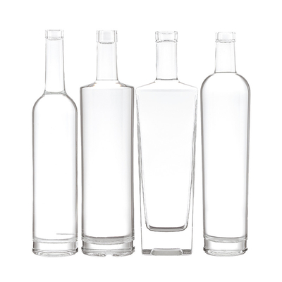 Matériau de base Matériau de verre Super Flint 750 ml Bouteille en verre vide de vodka et spiritueux