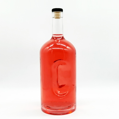 Autres boissons alcoolisées 375 ml 500 ml Bouteille en verre glacé en forme de lune pour tequila personnalisée