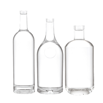 Bouteille en verre transparent de 100 ml 375 ml 500 ml 700 ml 750 ml en forme personnalisée pour les boissons énergisantes