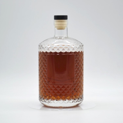 500 ml 750 ml carrés glacés vides boisson alcoolisée personnalisée tequila whisky gin bouteilles de verre décoratives