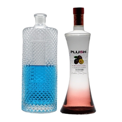 Matériau en verre Super Flint 750 ml Vodka Spirit Gin Rum Bouteille en verre à liqueur avec liège