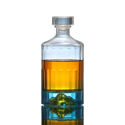 Bouteilles en verre de vin de luxe de 500 ml et 750 ml avec matériau de super-serre et bouchon de liège