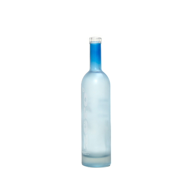 Super Flint Glass Custom 750 ml verre vide glacé clair Vodka Bouteille de liqueur Bouteille en forme de vin
