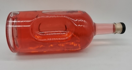 Bouteille vide en verre Super Flint personnalisée pour 1750 ml de whisky spiritueux en Californie