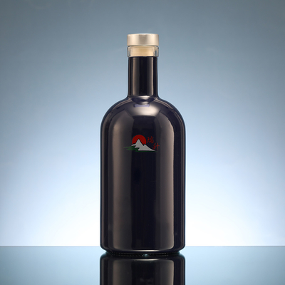 Bouteilles de vin en verre de taille personnalisée pour le stockage du whisky et du vin dans du verre Super Flint
