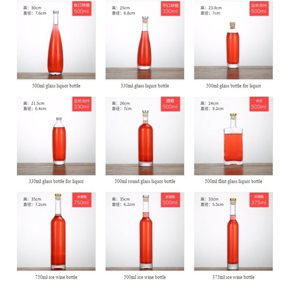 Logo de sérigraphie personnalisé Bouteille en verre cristallin vide et clair