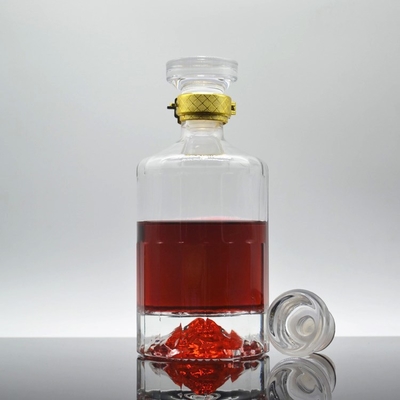 Bouteilles vides en verre de 750 ml pour les boissons alcoolisées de luxe en matériau de super-frit