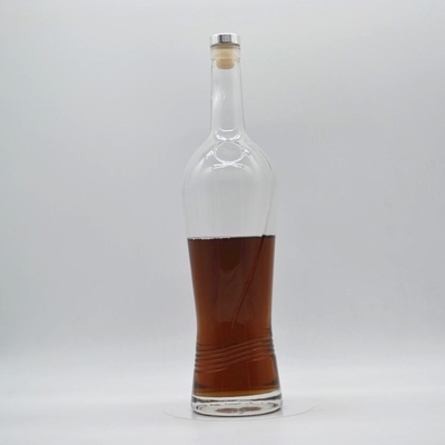 Bouteilles vides en verre de 750 ml pour les boissons alcoolisées de luxe en matériau de super-frit