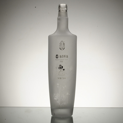 Fournit gratuitement 1000 ml de forme claire de la glace blanche de la vodka bouteille ronde pour le capuchon de l' eau