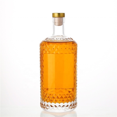Fournit gratuitement 1000 ml de forme claire de la glace blanche de la vodka bouteille ronde pour le capuchon de l' eau