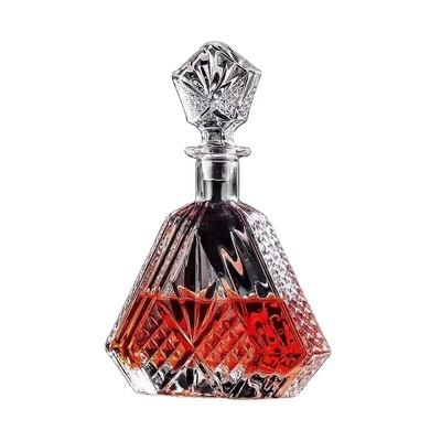 Vente de 750 ml de bouteille de vodka en verre en forme de diamant