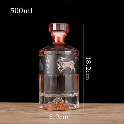 Super Flint Logo personnalisé Spray vide huile d'olive Whisky noir or 100ml 700ml 750ml 500ml Vodka Liquor Bouteille en verre