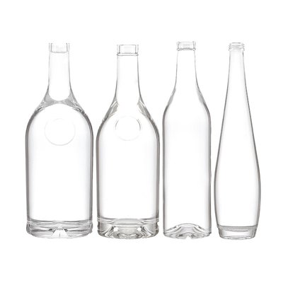 Boissons industrielles 500 ml Bouteille de verre circulaire transparente avec couvercle étanche