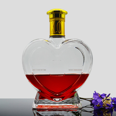Bouteille d'huile d'olive de forme personnalisée 500 ml Étiquette de gel blanc Gin 750 ml Alcool spiritueux Bouteilles de sauce en verre