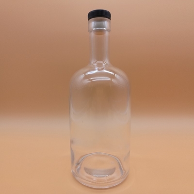 Matériau en verre Super Flint Bouteille en verre Vodka Brandy Rum Liquor pour femmes en forme de corps