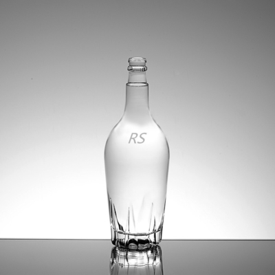 Manipulation de la surface décale 750 ml Bouteilles de verre claires et hautes pour le vin Limoncello Liquor