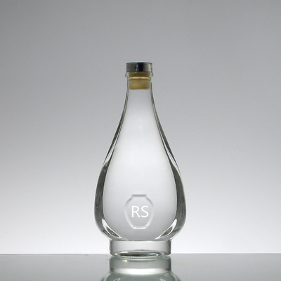 Manipulation de la surface décale 750 ml Bouteilles de verre claires et hautes pour le vin Limoncello Liquor