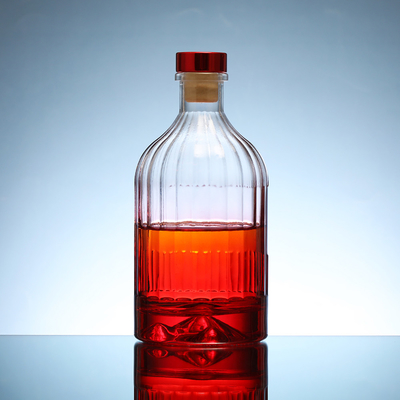 Super Flint Glass 350ml 500ml 700ml 750ml Bouteille vide de whisky pour le stockage du whisky