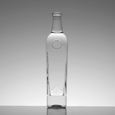 Manipulation de la surface décale 750 ml Bouteilles de verre claires et hautes pour le vin Limoncello Liquor