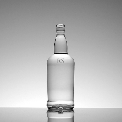 Bouteilles en verre transparent glacé avec capuchon à vis pour le vin et le cognac peintes en couleur OEM