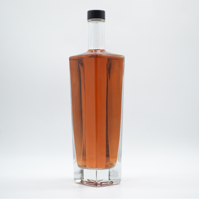 Graver la forme de la mode Super Flint Brandy Spirits vide Liquore blanc xo Bouteille de verre carré