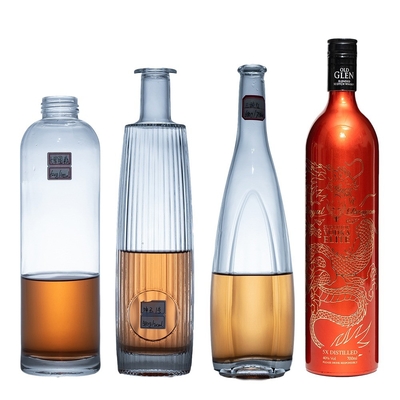 700 ml 750 ml bouteille vide d'alcool glacé pour la vodka, le rhum, le gin, le whisky, le whisky et le vin