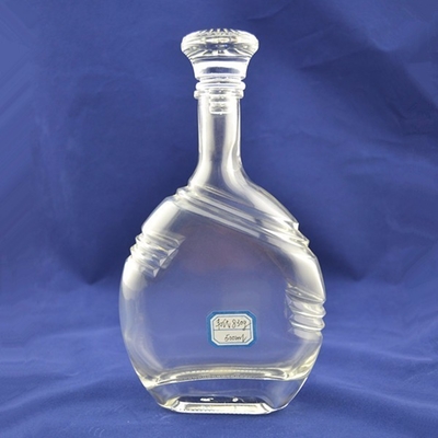 Bouteille de tequila personnalisée avec matériau en verre transparent et expédition rapide délai de livraison 20-30 jours