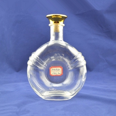 Bouteille de tequila personnalisée avec matériau en verre transparent et expédition rapide délai de livraison 20-30 jours