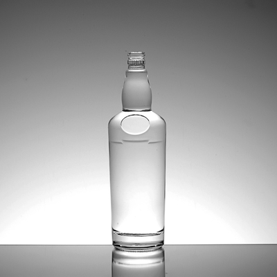 Matériau en verre à haute ciselure 700 ml Bouteille d'alcool vide à col long pour whisky 375 ml