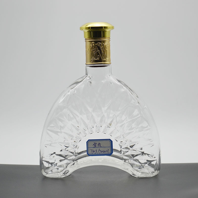 Matériau de super-friture Bouteille en verre XO hautement transparente avec bouchon en bois et joint en liège