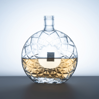 Matériau de super-friture Bouteille en verre XO hautement transparente avec bouchon en bois et joint en liège