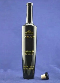 Impression du logo du client 750 ml bouteilles en verre glacé clair pour alcool alcool whisky gin vodka