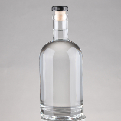 Blanc cristallin 500ml 700ml 750ml Super Flint verre vide Ron clair Bouteille de liqueur