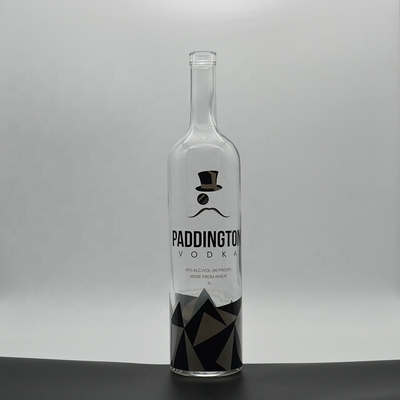 Blanc cristallin 500ml 700ml 750ml Super Flint verre vide Ron clair Bouteille de liqueur