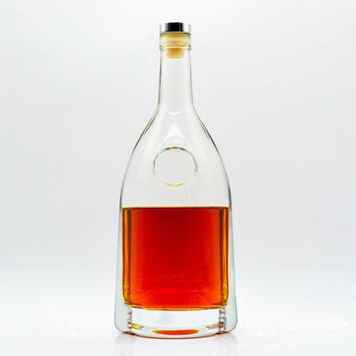 Bouteille en verre personnalisée de 1000 ml de 750 ml de 700 ml de 500 ml pour les boissons alcoolisées Vodka Gin Whiskey Norme CE