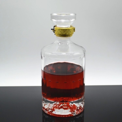 Acceptable OEM/ODM 750 ml bouteilles de vin en verre transparent avec matériau en verre super-flin