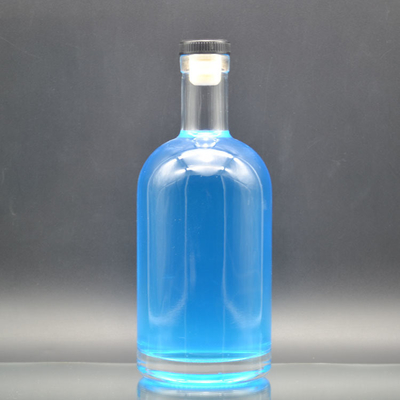 Acceptable OEM/ODM 750 ml bouteilles de vin en verre transparent avec matériau en verre super-flin