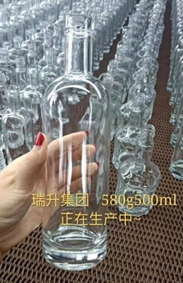 Forme personnalisée Collier en verre Super Flint 250 ml Sauce chaude 500 ml Vodka 700 ml Bouteilles en verre