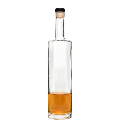 375 ml/700 ml/750 ml Peinture noire claire Bouteille de verre vide pour glace Liquore spiritueux Vodka Gin au rhum