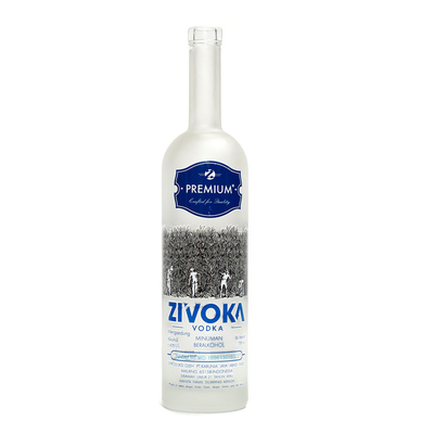 Bouteille en verre personnalisée de 700 ml pour le gin, le rhum, le whisky, la vodka et plus