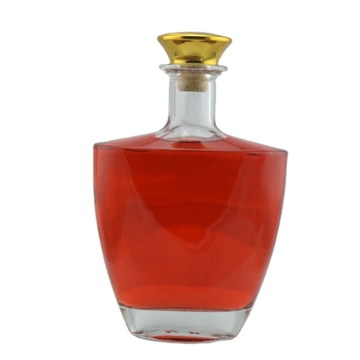 Huile d'olive blanche Tequila Whiskey Alcool Bouteille de vodka en forme de V avec bouchon à vis
