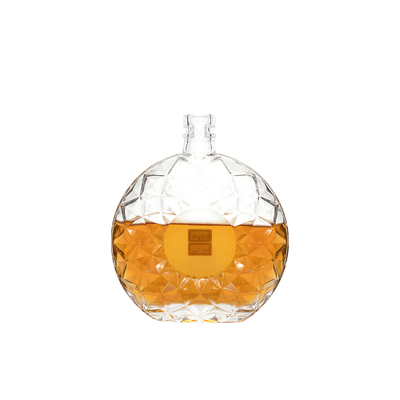 Super Flint personnalisé couleur électroplaté verre bleu tequila vodka bouteille de liqueur 1L