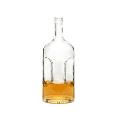 Super Flint personnalisé couleur électroplaté verre bleu tequila vodka bouteille de liqueur 1L